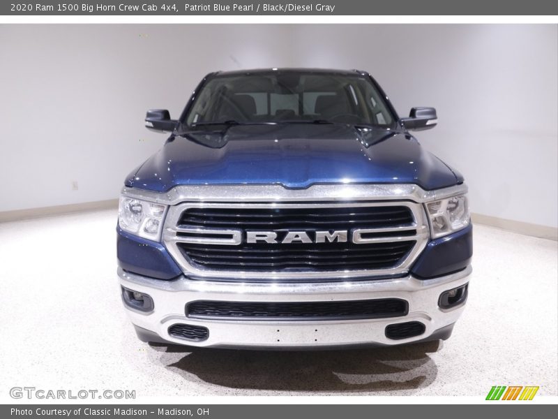 Patriot Blue Pearl / Black/Diesel Gray 2020 Ram 1500 Big Horn Crew Cab 4x4