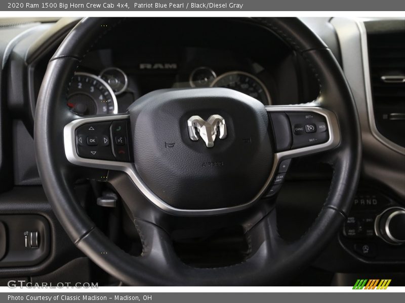 Patriot Blue Pearl / Black/Diesel Gray 2020 Ram 1500 Big Horn Crew Cab 4x4