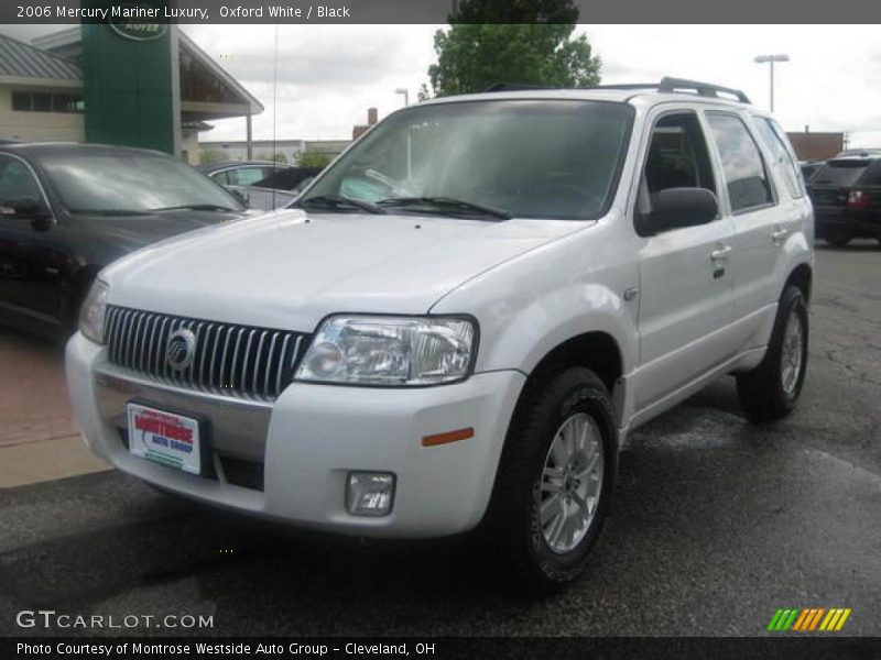 Oxford White / Black 2006 Mercury Mariner Luxury