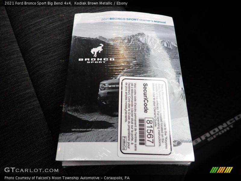 Kodiak Brown Metallic / Ebony 2021 Ford Bronco Sport Big Bend 4x4
