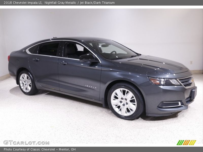 Nightfall Gray Metallic / Jet Black/Dark Titanium 2018 Chevrolet Impala LS