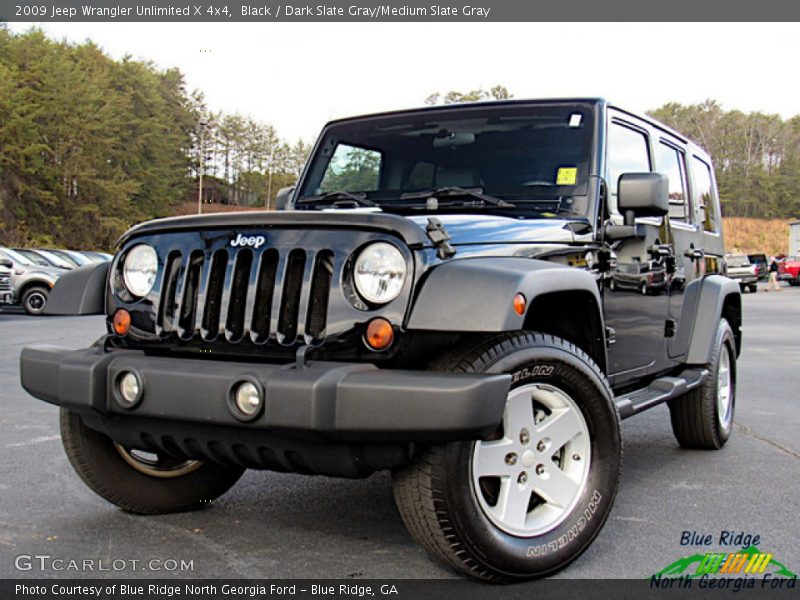 Black / Dark Slate Gray/Medium Slate Gray 2009 Jeep Wrangler Unlimited X 4x4