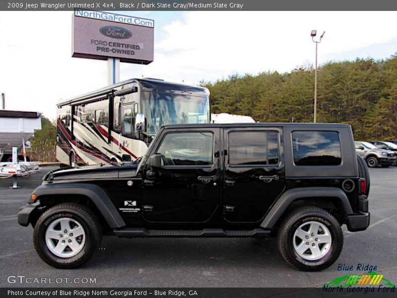 Black / Dark Slate Gray/Medium Slate Gray 2009 Jeep Wrangler Unlimited X 4x4