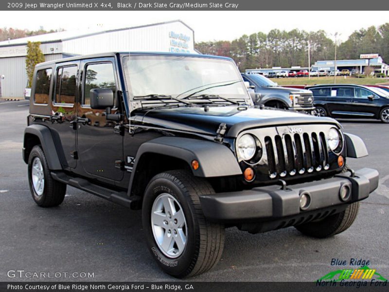 Black / Dark Slate Gray/Medium Slate Gray 2009 Jeep Wrangler Unlimited X 4x4