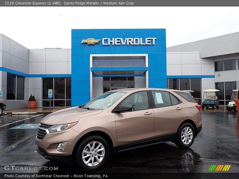Sandy Ridge Metallic / Medium Ash Gray 2018 Chevrolet Equinox LS AWD