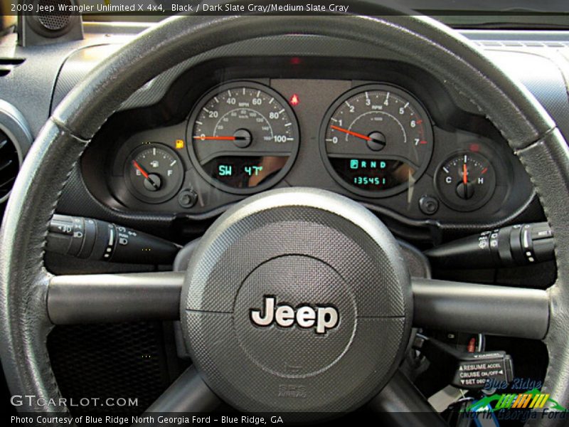 Black / Dark Slate Gray/Medium Slate Gray 2009 Jeep Wrangler Unlimited X 4x4