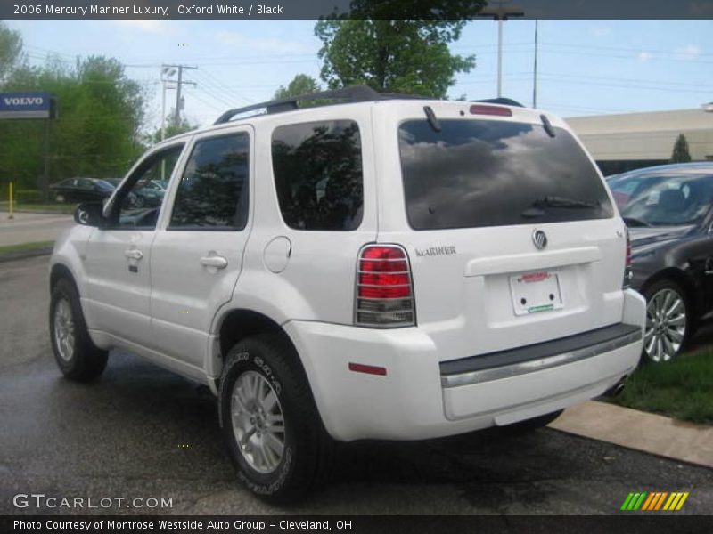 Oxford White / Black 2006 Mercury Mariner Luxury