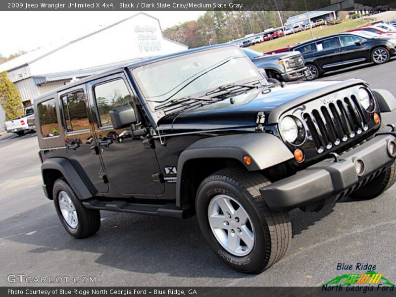 Black / Dark Slate Gray/Medium Slate Gray 2009 Jeep Wrangler Unlimited X 4x4