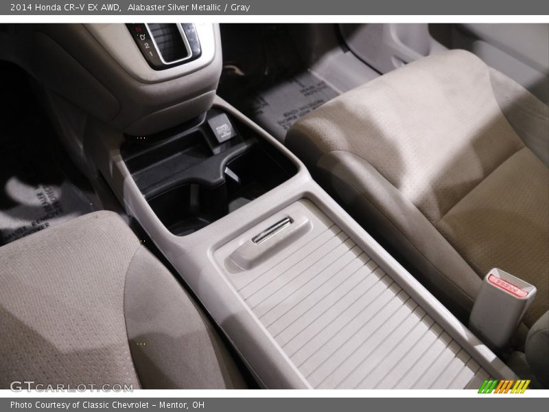 Alabaster Silver Metallic / Gray 2014 Honda CR-V EX AWD