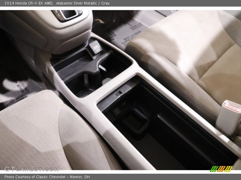 Alabaster Silver Metallic / Gray 2014 Honda CR-V EX AWD
