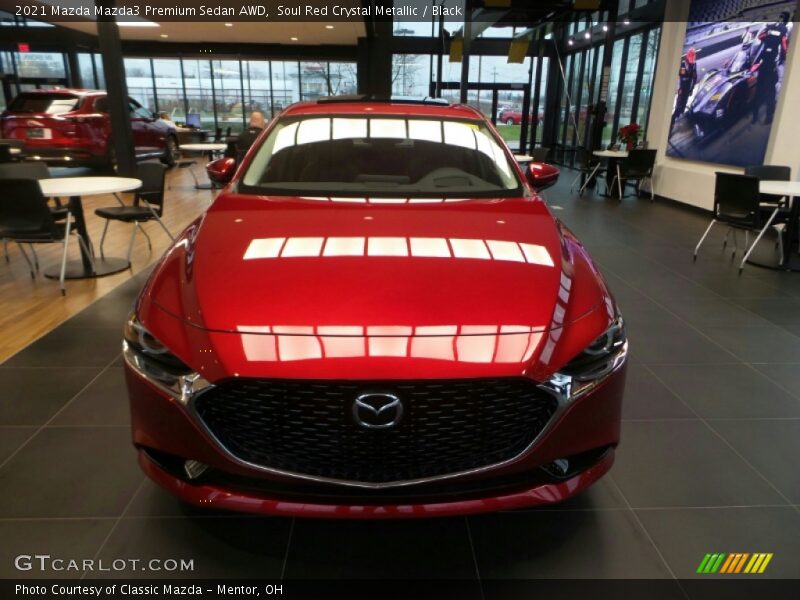 Soul Red Crystal Metallic / Black 2021 Mazda Mazda3 Premium Sedan AWD