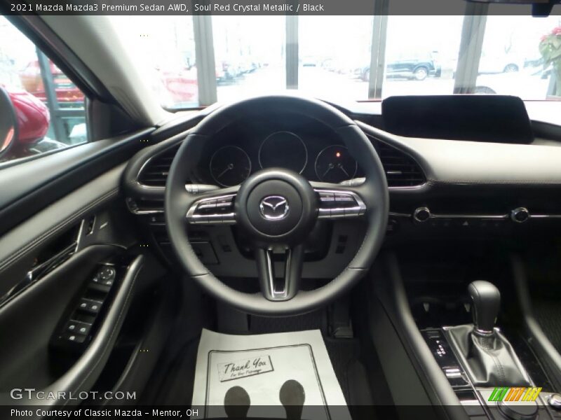 Soul Red Crystal Metallic / Black 2021 Mazda Mazda3 Premium Sedan AWD