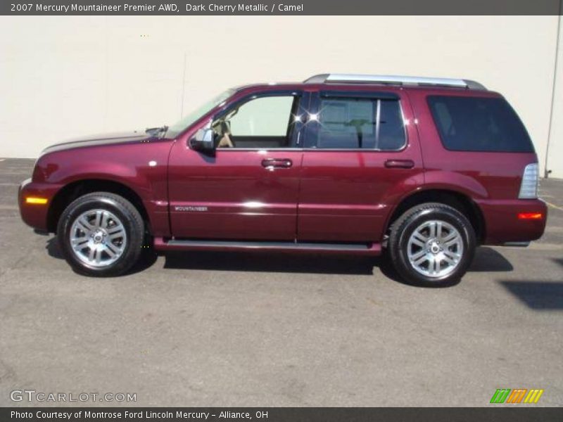 Dark Cherry Metallic / Camel 2007 Mercury Mountaineer Premier AWD