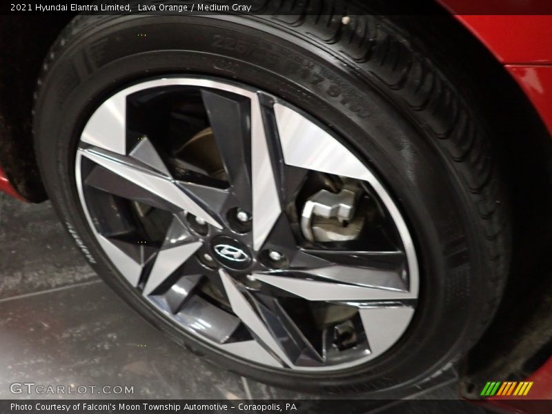 Lava Orange / Medium Gray 2021 Hyundai Elantra Limited