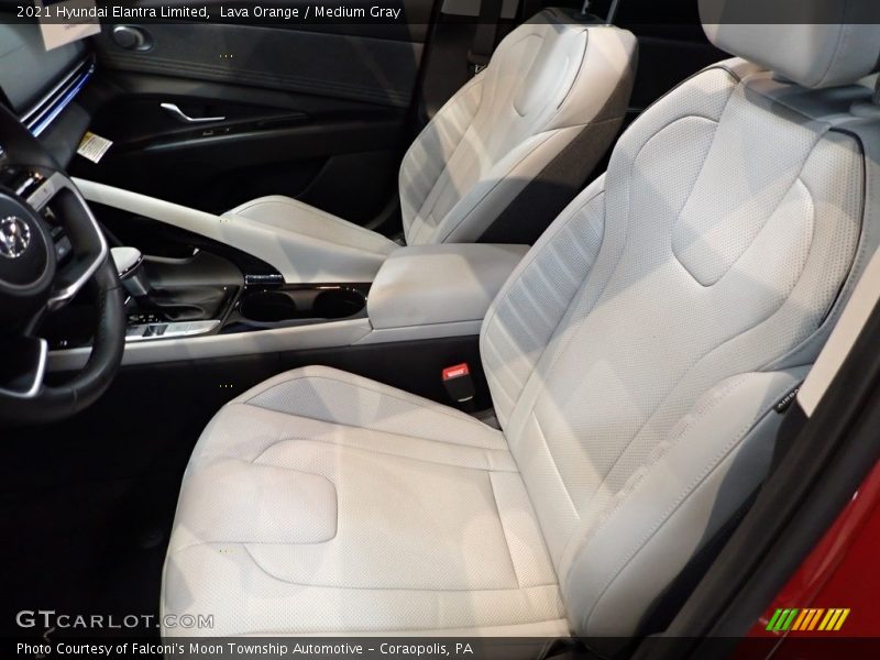 Lava Orange / Medium Gray 2021 Hyundai Elantra Limited