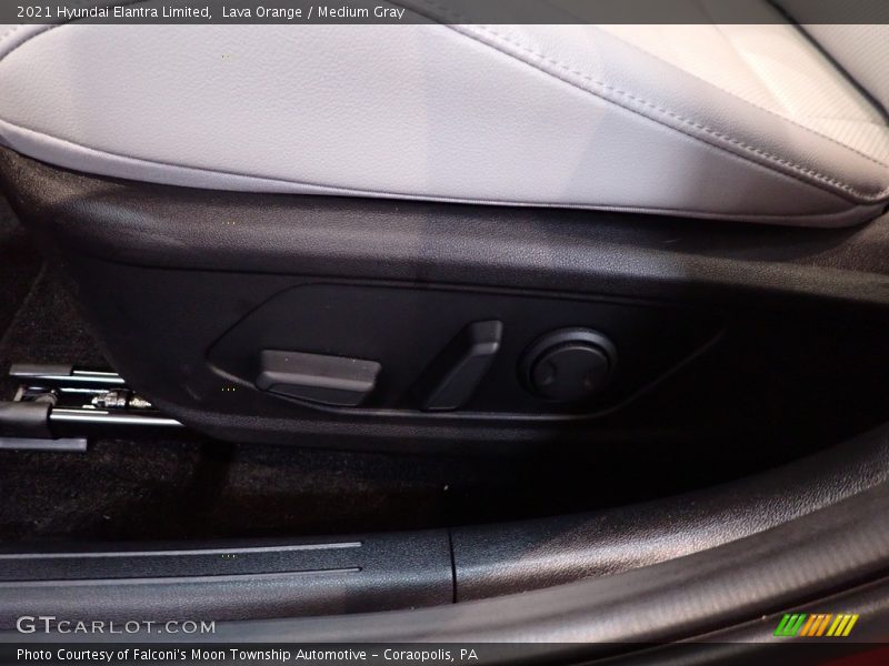 Lava Orange / Medium Gray 2021 Hyundai Elantra Limited