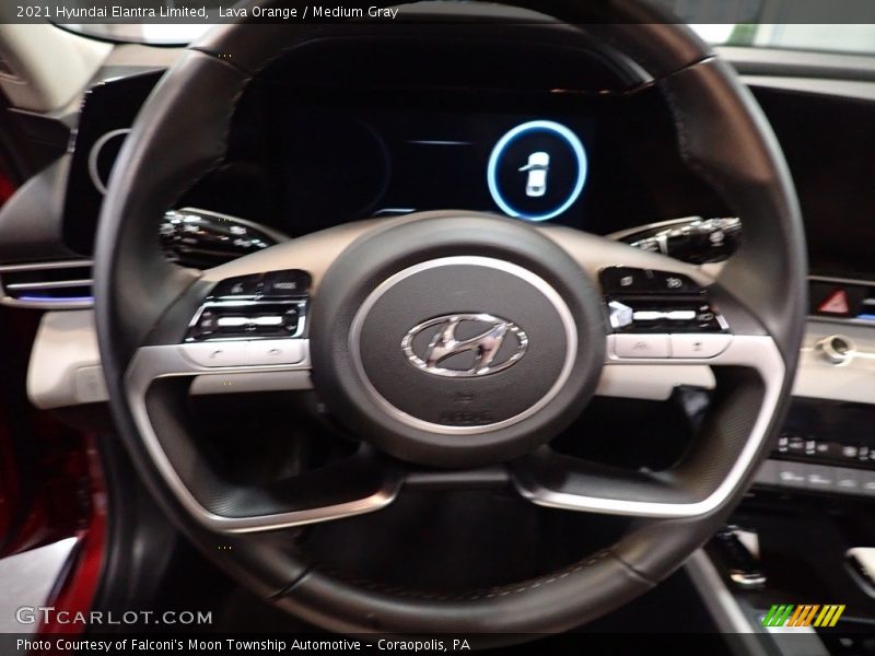 Lava Orange / Medium Gray 2021 Hyundai Elantra Limited