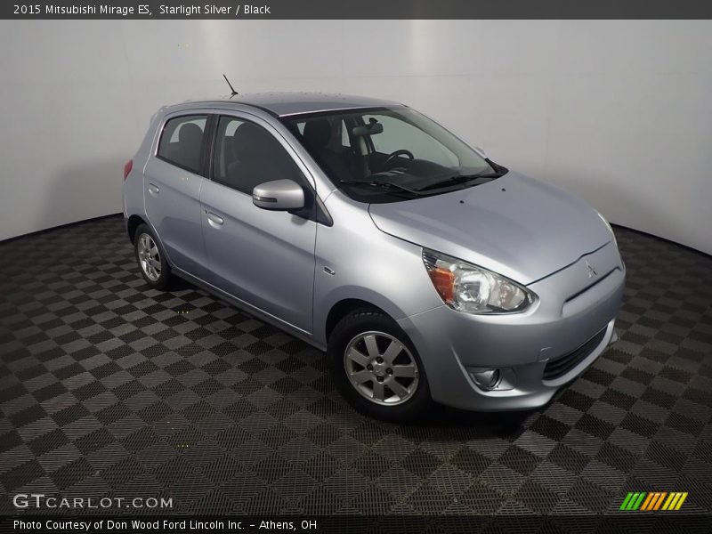 Starlight Silver / Black 2015 Mitsubishi Mirage ES