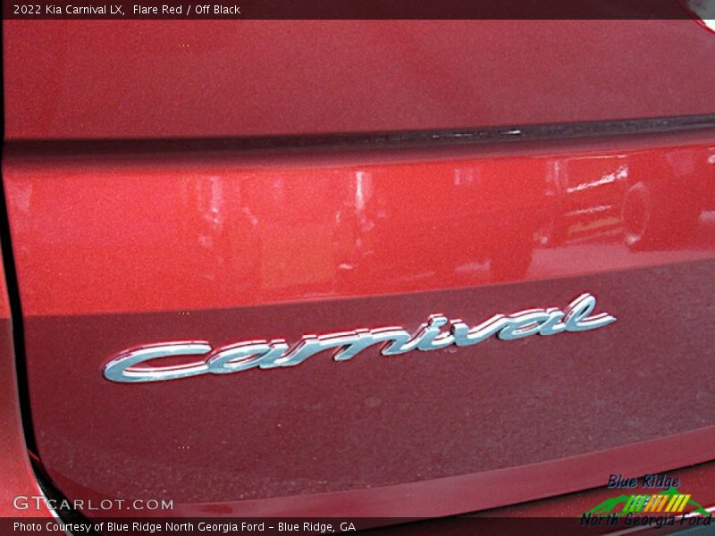 Flare Red / Off Black 2022 Kia Carnival LX