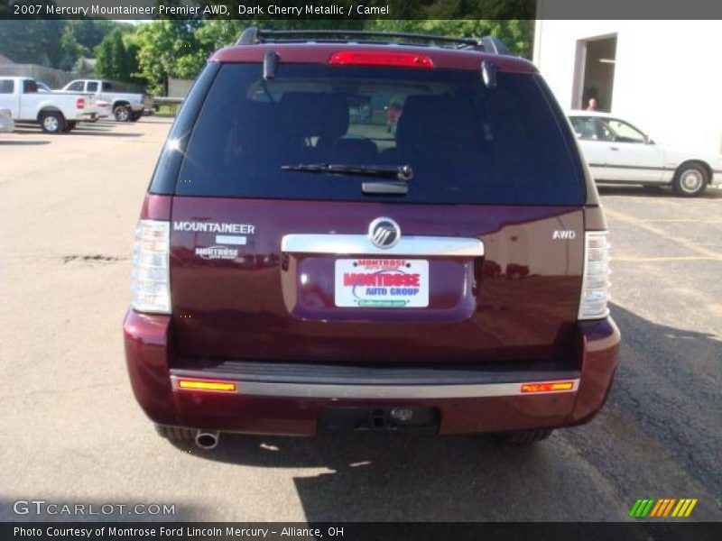 Dark Cherry Metallic / Camel 2007 Mercury Mountaineer Premier AWD