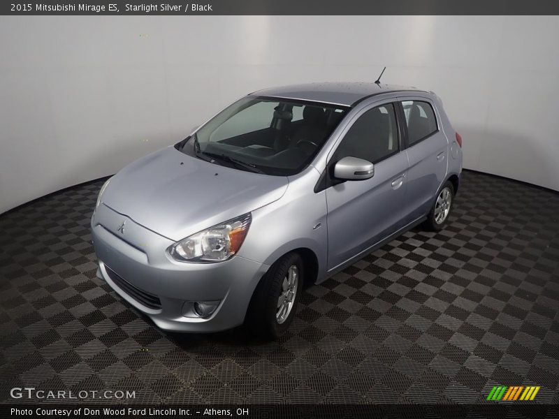 Starlight Silver / Black 2015 Mitsubishi Mirage ES