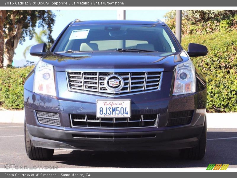 Sapphire Blue Metallic / Shale/Brownstone 2016 Cadillac SRX Luxury