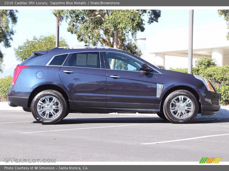 Sapphire Blue Metallic / Shale/Brownstone 2016 Cadillac SRX Luxury