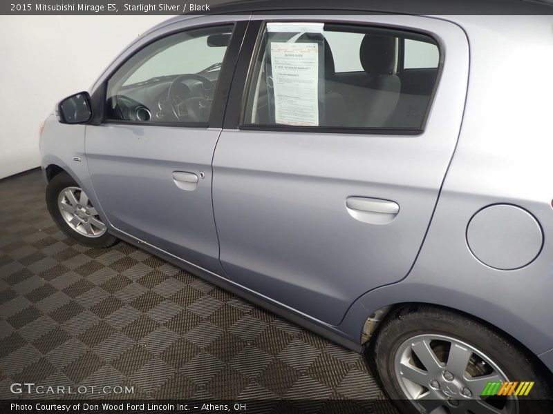 Starlight Silver / Black 2015 Mitsubishi Mirage ES
