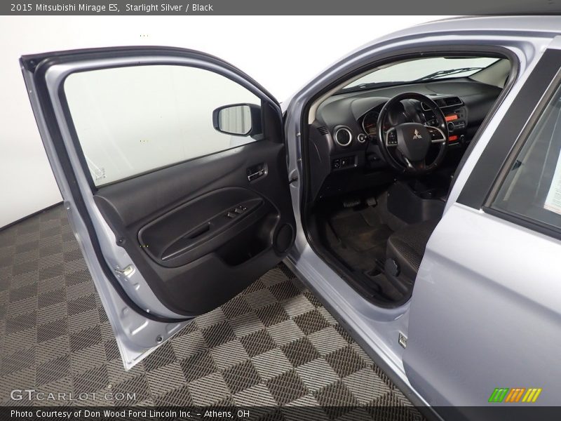 Starlight Silver / Black 2015 Mitsubishi Mirage ES
