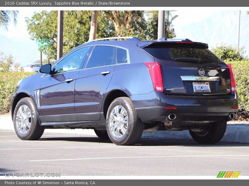 Sapphire Blue Metallic / Shale/Brownstone 2016 Cadillac SRX Luxury