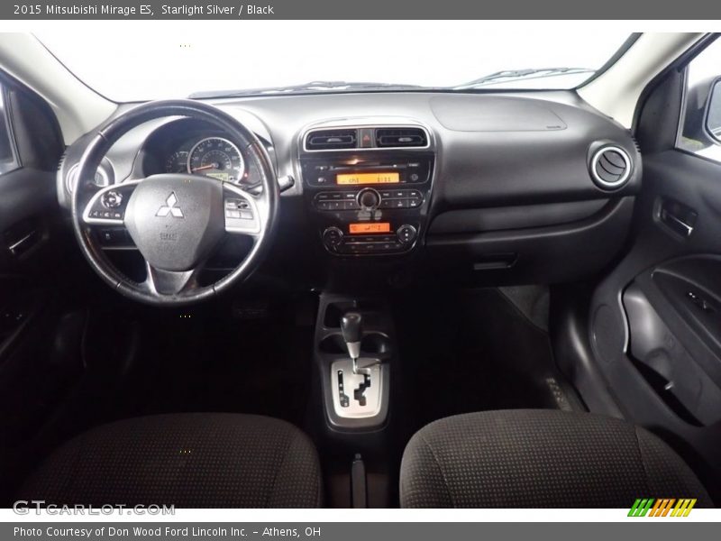 Starlight Silver / Black 2015 Mitsubishi Mirage ES