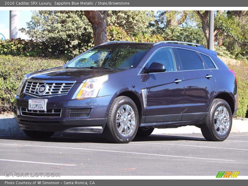 Sapphire Blue Metallic / Shale/Brownstone 2016 Cadillac SRX Luxury