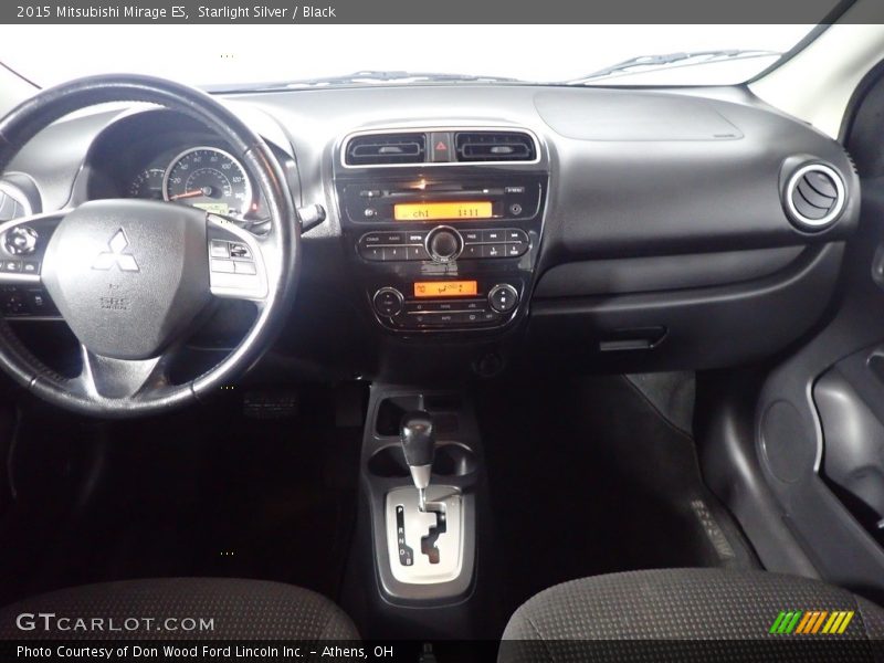 Starlight Silver / Black 2015 Mitsubishi Mirage ES