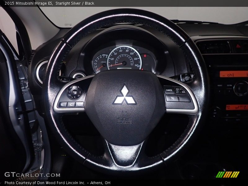 Starlight Silver / Black 2015 Mitsubishi Mirage ES