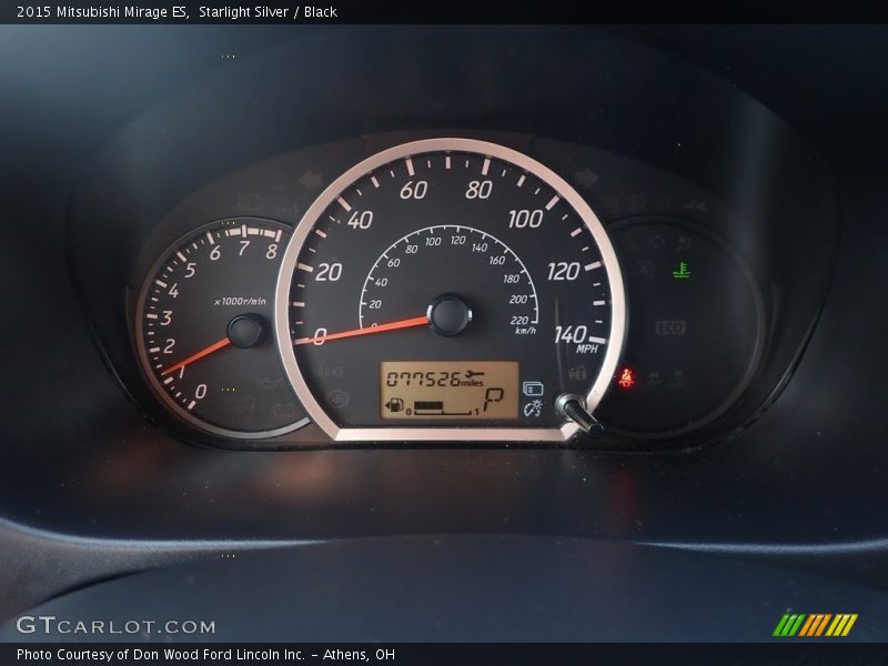 Starlight Silver / Black 2015 Mitsubishi Mirage ES