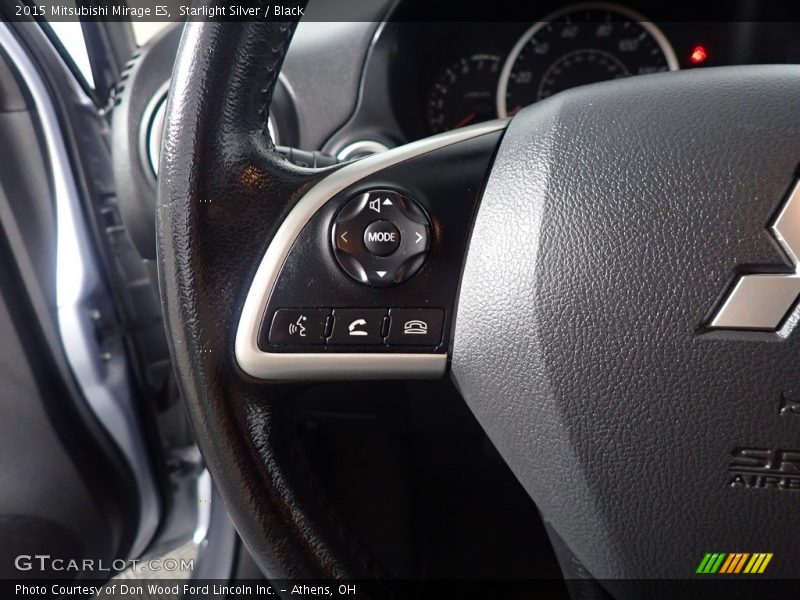 Starlight Silver / Black 2015 Mitsubishi Mirage ES