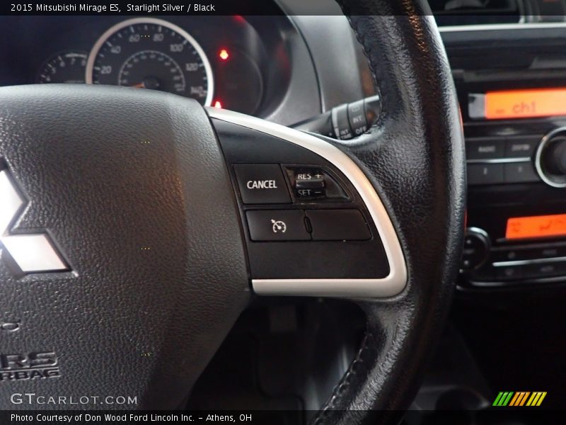 Starlight Silver / Black 2015 Mitsubishi Mirage ES