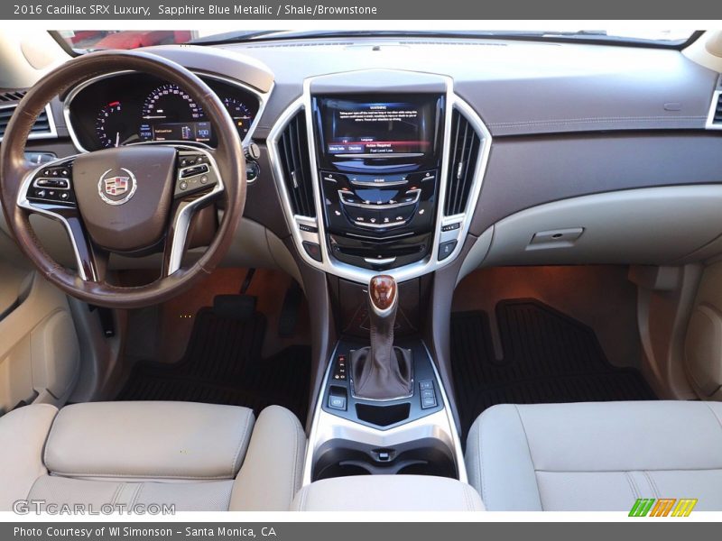 Sapphire Blue Metallic / Shale/Brownstone 2016 Cadillac SRX Luxury