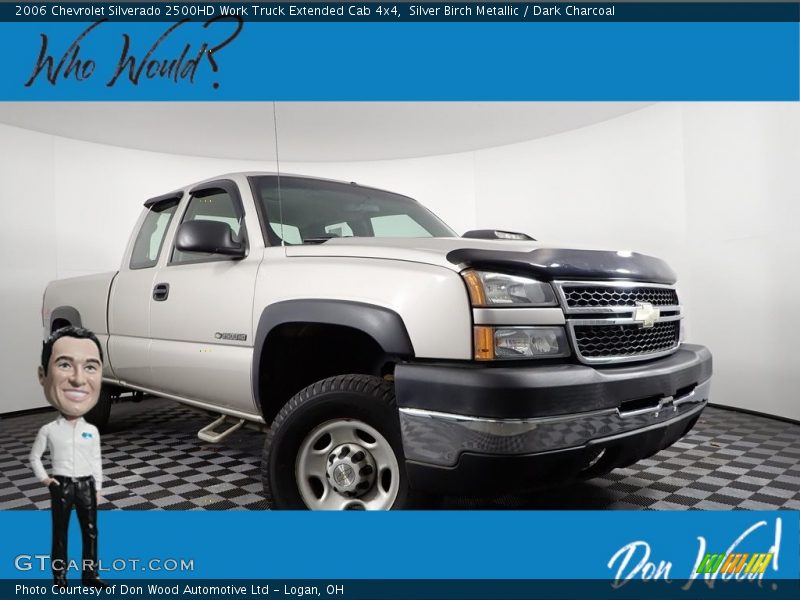Silver Birch Metallic / Dark Charcoal 2006 Chevrolet Silverado 2500HD Work Truck Extended Cab 4x4