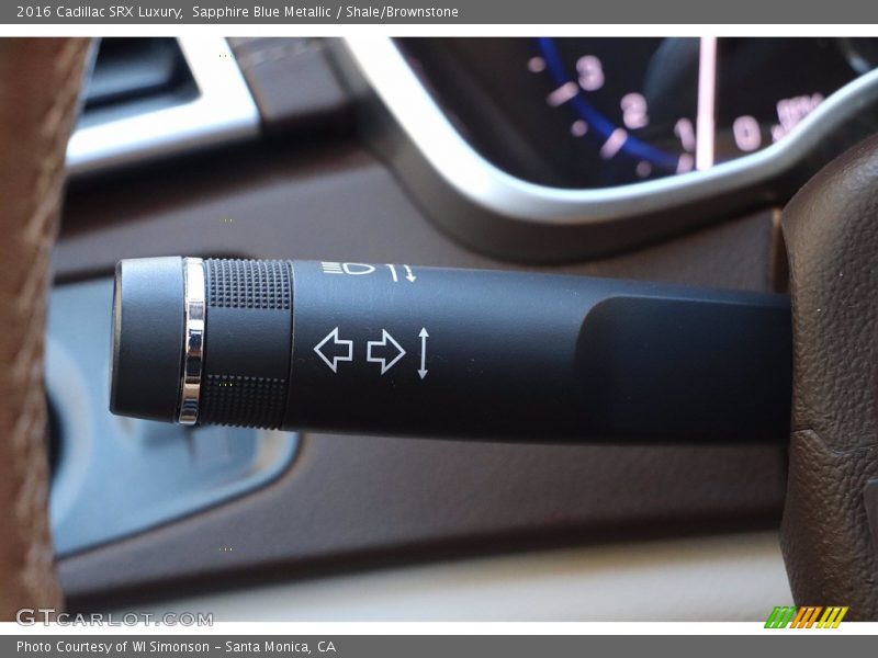 Sapphire Blue Metallic / Shale/Brownstone 2016 Cadillac SRX Luxury