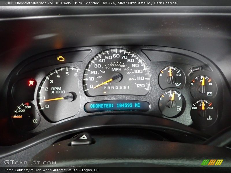 Silver Birch Metallic / Dark Charcoal 2006 Chevrolet Silverado 2500HD Work Truck Extended Cab 4x4
