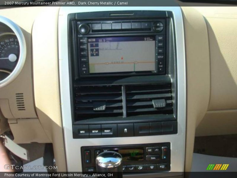 Dark Cherry Metallic / Camel 2007 Mercury Mountaineer Premier AWD