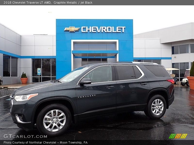 Graphite Metallic / Jet Black 2018 Chevrolet Traverse LT AWD