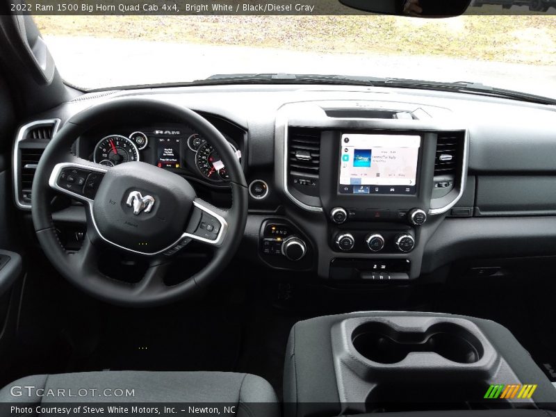Bright White / Black/Diesel Gray 2022 Ram 1500 Big Horn Quad Cab 4x4