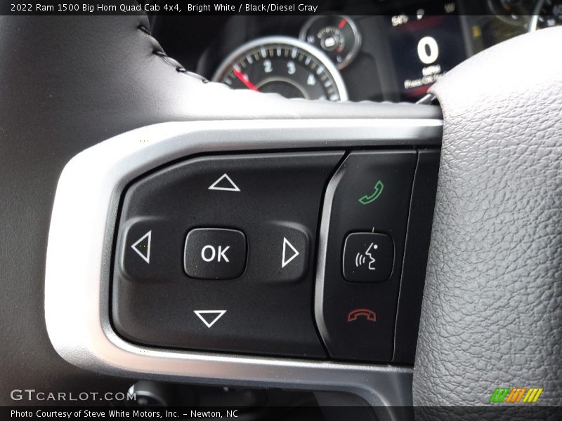 Bright White / Black/Diesel Gray 2022 Ram 1500 Big Horn Quad Cab 4x4