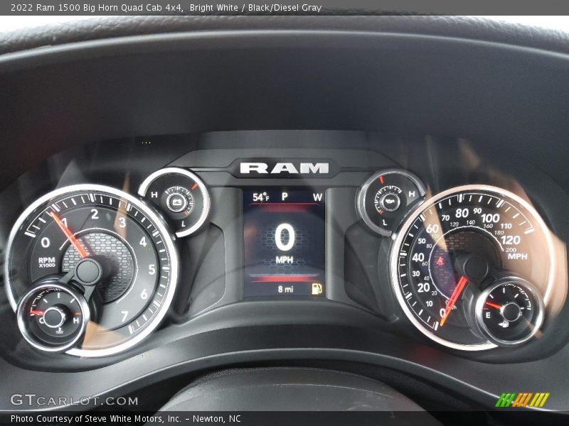 Bright White / Black/Diesel Gray 2022 Ram 1500 Big Horn Quad Cab 4x4