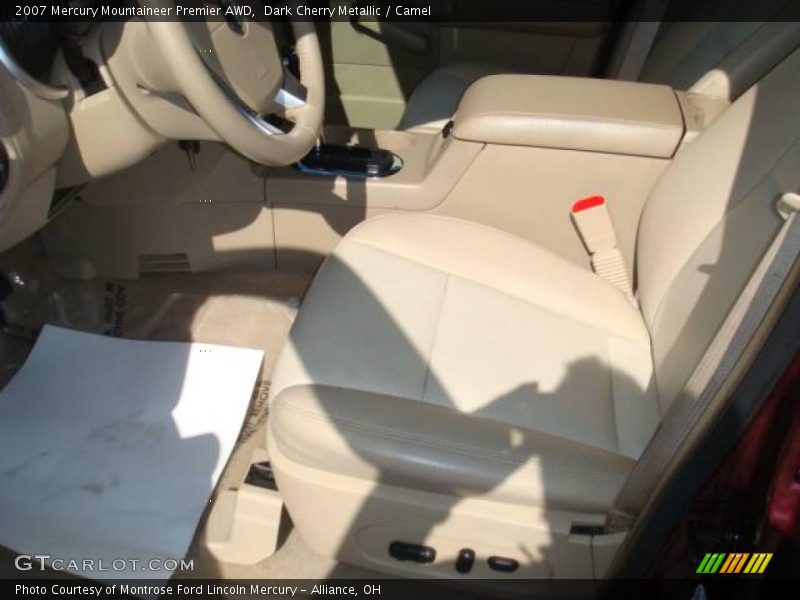 Dark Cherry Metallic / Camel 2007 Mercury Mountaineer Premier AWD