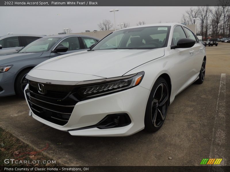 Platinum White Pearl / Black 2022 Honda Accord Sport
