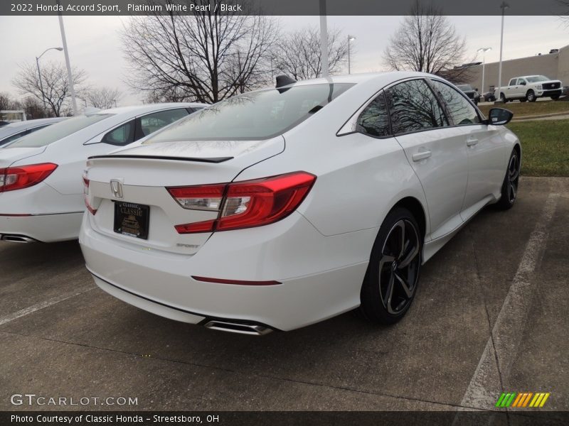 Platinum White Pearl / Black 2022 Honda Accord Sport