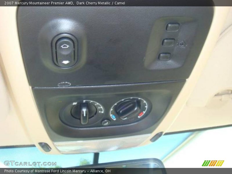 Dark Cherry Metallic / Camel 2007 Mercury Mountaineer Premier AWD